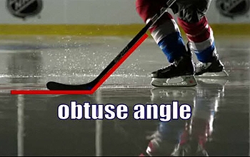 Hockey stick as a model of an obtuse angle
