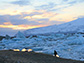Ice from Iceland's Breiðamerkurjökull Glacier is on its way to the Atlantic Ocean. 