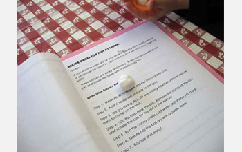 Photo of a page of out the lab notebook that kids used during the program at the Discovery Museums.