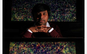 Photo of astronomer Asantha Cooray of the University of California at Irvine.