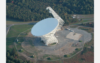 Photo of the Robert C. Byrd Green Bank Telescope.