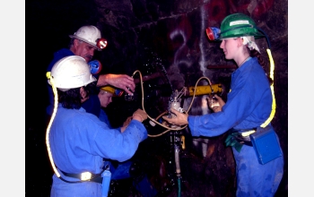 Researchers collect groundwater samples deep in South African gold mine