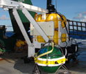 Photo of an ocean-bottom seismometer package.