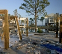 The debris line deposit from the tidal surge of Hurricane Ivan.