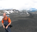 Glaciovolcanologist Ian Skilling at Canada's Edziza volcano, where lava was once under ice.