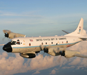 Photo of the P3 NOAA aircraft in flight.
