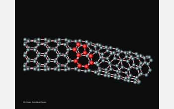 Semiconducting metal junction formed from two carbon nanotubes