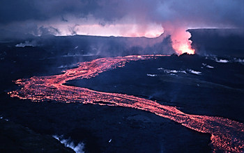 Volcano errupting