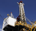 Photo of the Iceland Drilling Company rig at the Krafla geothermal field.