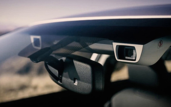 car windshield with laser sensors