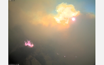 Image captured from the top of Lyons Peak, during the height of the Harris fire.