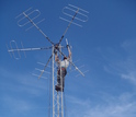 Man in radio tower