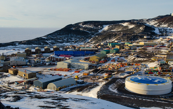 A 2015 photograph of NSF's McMurdo Station, Antarctica.