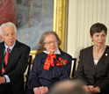 National Medal of Science awardees Stephen Benkovic on left, Esther Conwell and Marye Anne Fox.