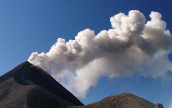 eruption of Fuego volcano, Guatemala