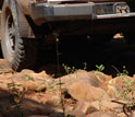 closeup image of a four-wheel-drive vehicle.