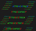 Artistic rendering of DNA-encoded mutations.