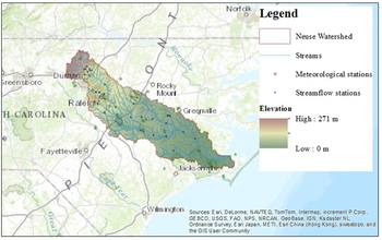 map of Neuse River Basin in North Carolina