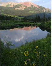 Photo of Friend's Pond near Gothic, Colorado.