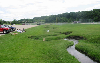 Photo of a stream in Kalamazoo, Michigan.