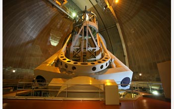 Photo of the 200-inch Hale Telescope at Palomar Observatory.