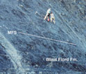 Photo of the geologists' West Blind Fiord, Ellesmere Island, Canada, study site.