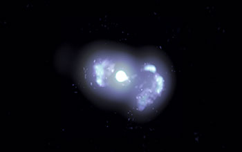Multi-frequency composite image of the galaxy TXS 0128+554