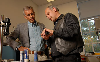 Professors Clement Kleinstreuer (left) and Stefan Seelecke of North Carolina State University