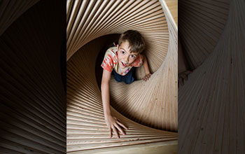 "Shape Cubes," an activity at the Exploratorium's "Geometry Playground" exhibit