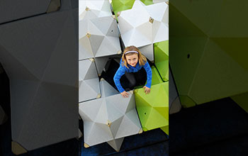 The "Climb the Stars" activity at Exploratorium's "Geometry Playground" exhibit