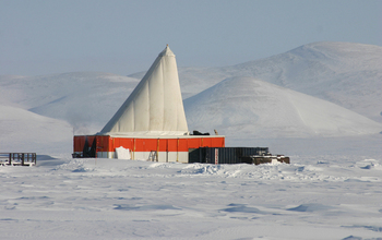 Drilling platform on the ice cover of Lake El'gygytgyn