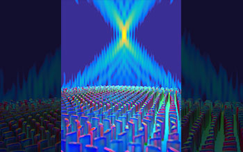 A schematic exhibiting an ultra-thin meta-lens created by researchers at Harvard University