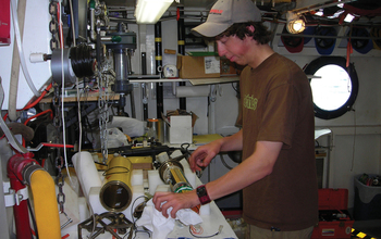 A student in a Marine Advanced Technology Education Center (MATE) program