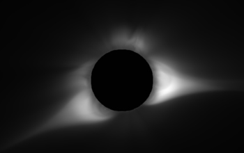 Predicted brightness of polarized white light in sun's corona during solar eclipse