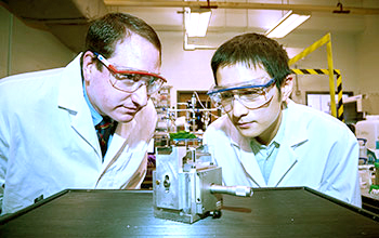 Professor Michael Pettes and Ph.D. student Wei Wu