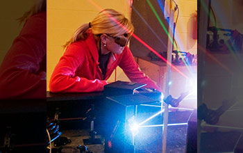 Doing Hands-on lab work while studying lasers, optics and photonics
