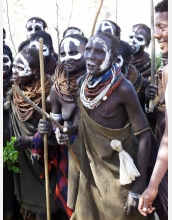 The researchers visited with members of the Bume who live on the western side of the Omo River.