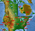 Map of North America, Hawaii, Greenland and the Caribbean showing NSF's LTER sites.