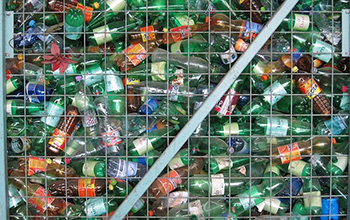 A bunch of plastic bottles in a collection
