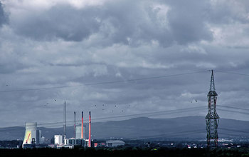 power plant and electrical pole