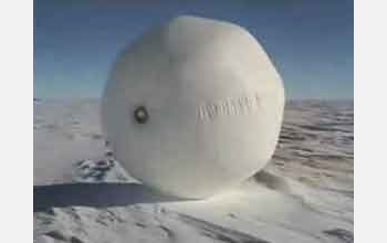 giant balloon on the ice