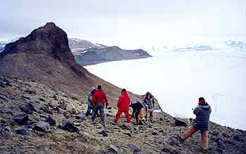 A research team at work on James Ross Island