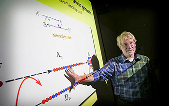 professor explaining the process of protein misfolding