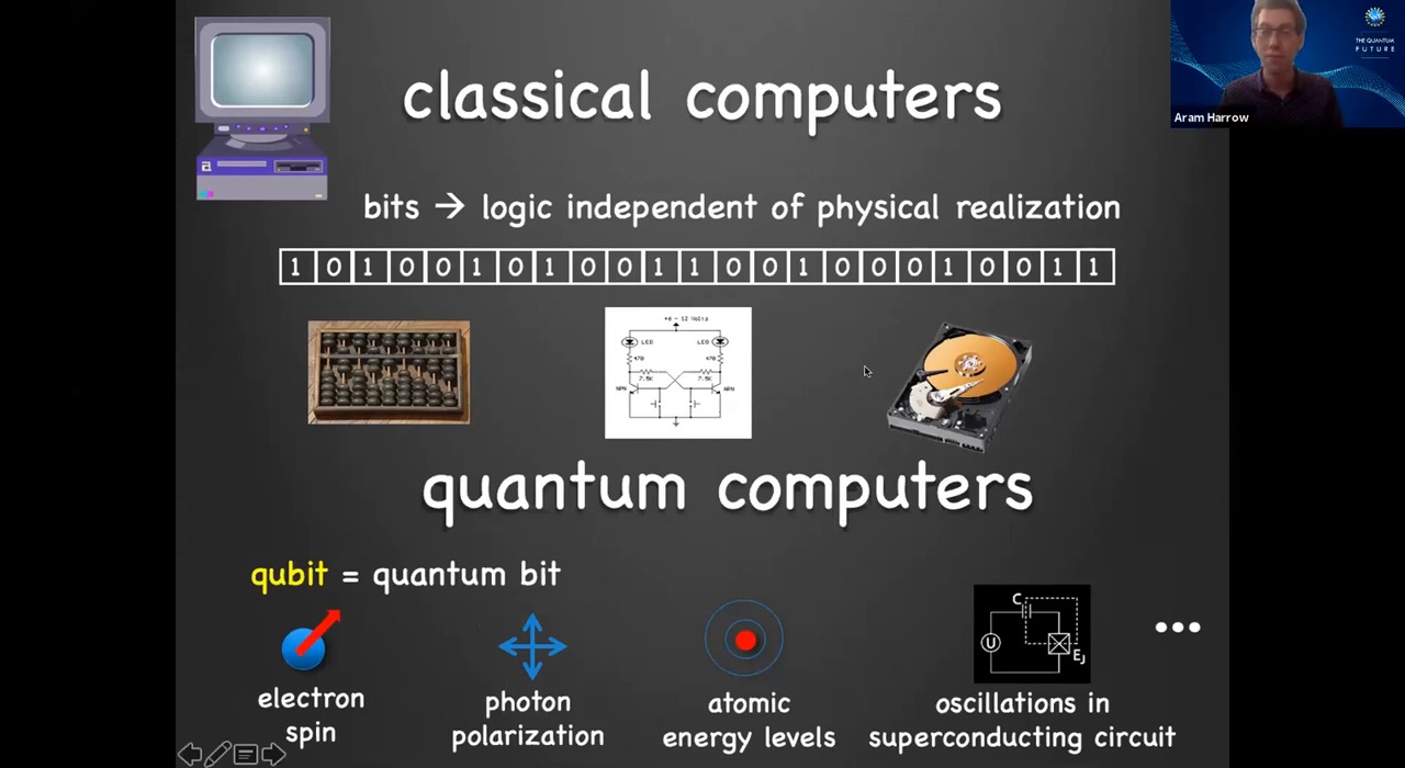 beginning of zoom presentation on quantum