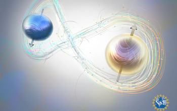 illustration of quantum particles