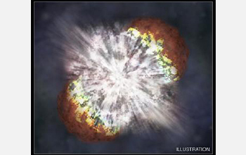 Illustration of a supernova explosion.