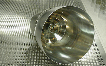 A photomultiplier tube from the Borexino experiment.