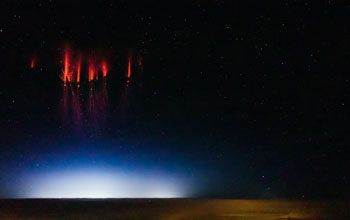 Is it a bird, a plane, a UFO? It's a...red sprite- All Images | NSF - National Science Foundation