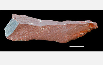 Photo of showing pigment colored rock