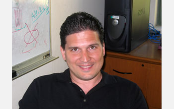 Photo of Ron Fedkiw, Associate Professor, Stanford University in the classroom.